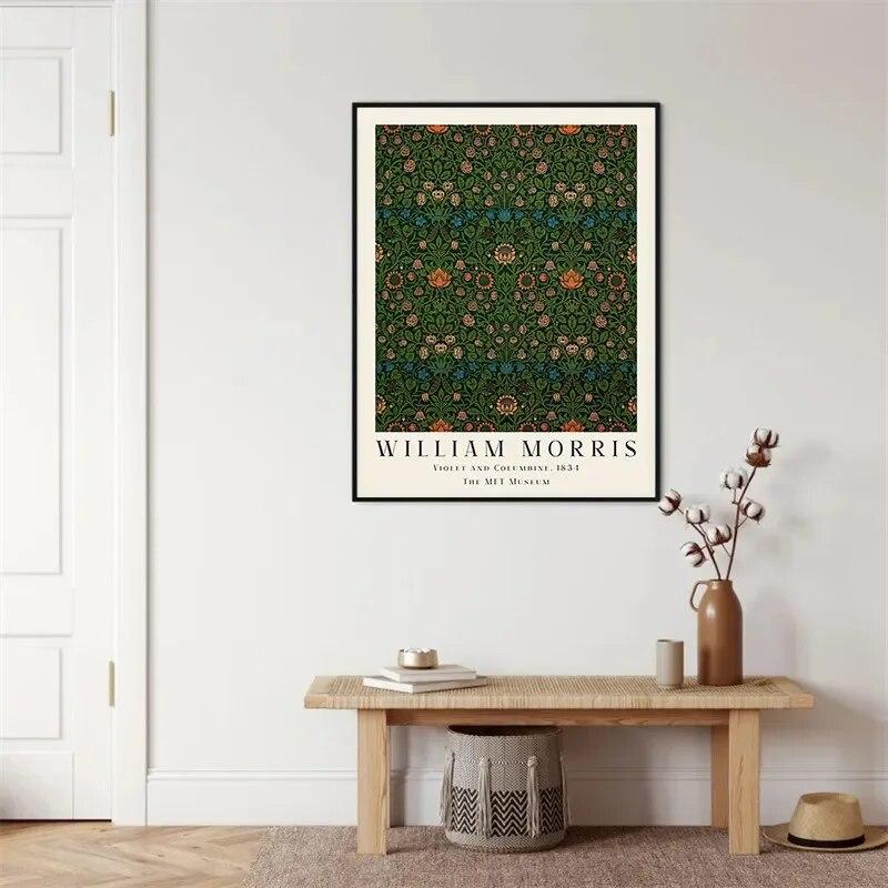 William Morris Flower Poster Canvas Painting Floral Wall Art Violets Botanical Poster Living Room Decoration Home Decor Picture