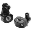 Pivoting Handlebar Clamp Risers 2 Inch Universal Motorcycle for 7/8" (22mm) and 1/8" (28mm) Pivot Handlebar Risers (Black)