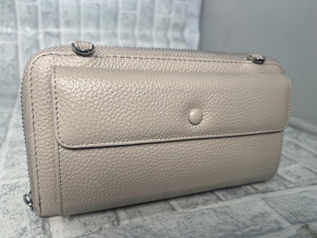 Wallet Smartphone Wallet Shoulder Long Genuine Cowhide Top Grade Genuine Round Unisex [Rebecca] Pouch, Pouch, Function, Pouch, Wallet, Leather,