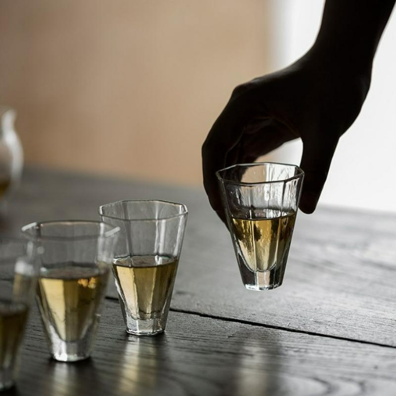 60ml Japanese Style Glass Tea Cup Heat-resistant Household Kung Fu Tea Tasting Cup Small Teacup Master Cup Transparent Teaware