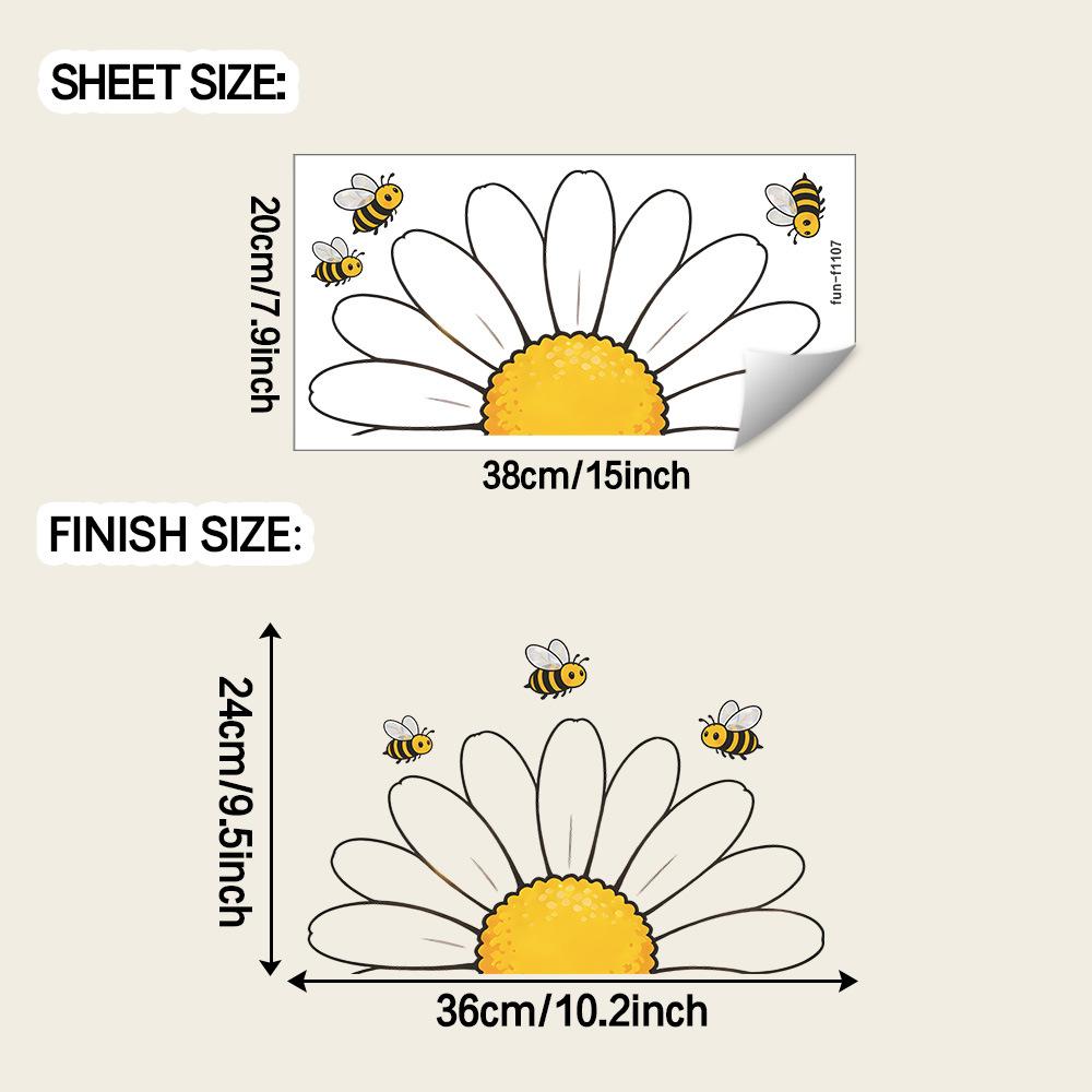 

Simple Little Daisy and Bee Living Room and Dining Room Home Decoration Beautification Stickers