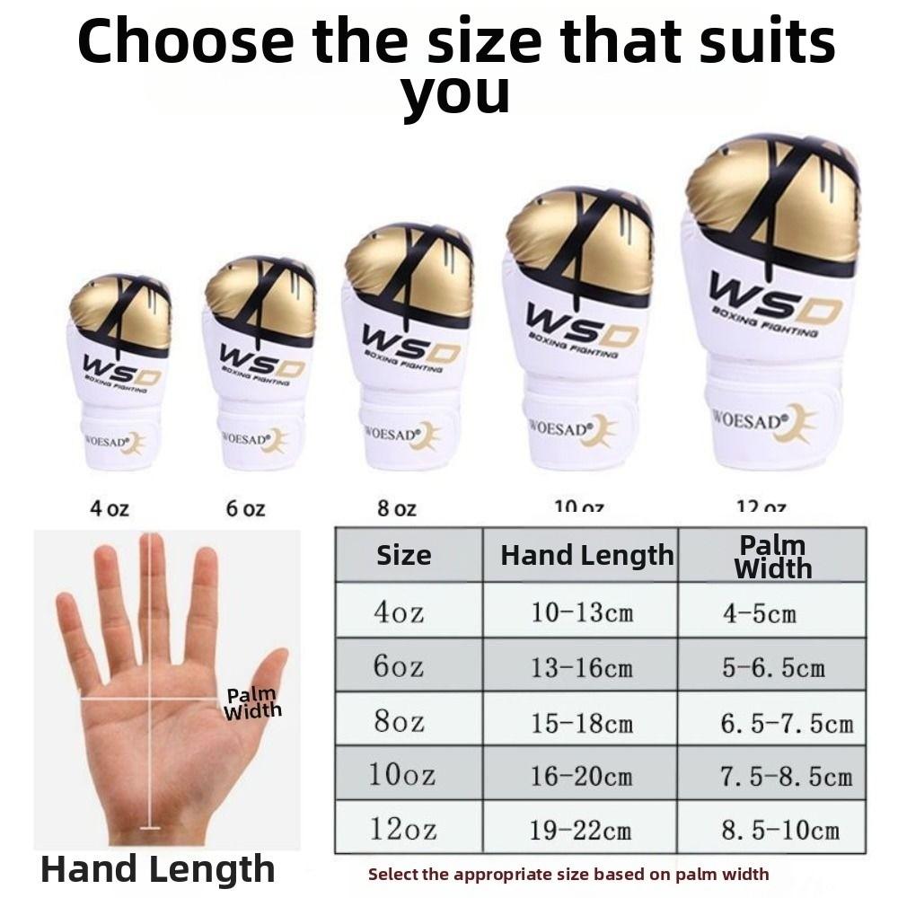 New PU Leather Boxing Golves Breathable Adjustable Training Gloves Thick Full Coverage Kick Boxing Gloves