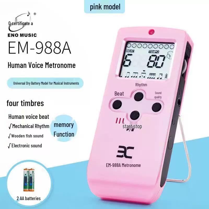 Yinuo 988A Dobíjecí elektronický metronom pro zpěv, kytaru, housle, bicí, klavír a další nástroje.
