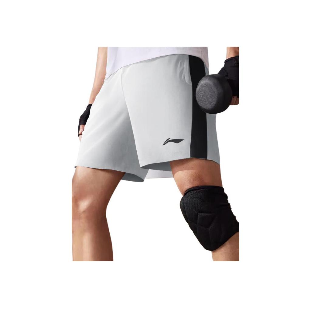 Li Ning Running Fitness Training Casual Sports Shorts Men Shorts Light-Gray AKSU787-2