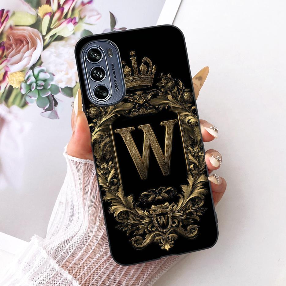 Für Motorola Moto G62 5G Hülle Niedliche Krone Buchstaben Abdeckung Stoßfest Weiches TPU Handyhülle Für Motorola G62 Moto G 62 MotoG62 5G Taschen