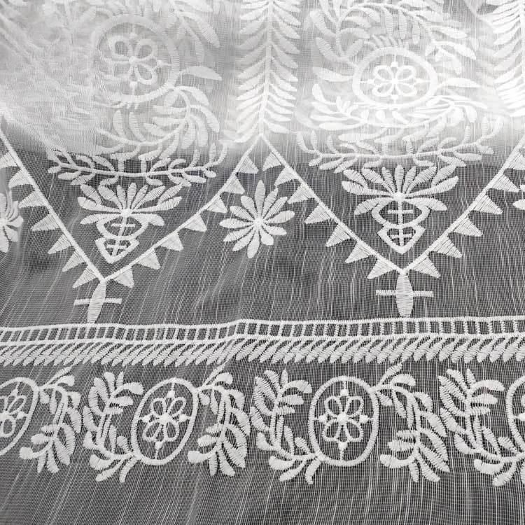 

Milk Silk Embroidery Fabric, Water-Soluble Lace Full Accessories, Mesh Bottom Embroidery Cloth, Bright Silk Belly Yarn білий