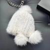 Mink Hair Women Hat Winter Thickened Warm Ear Protection Mink Woven Hat Fur Fox Ball Hat