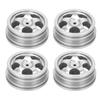 4Pcs RC Car Wheel Rim Aluminum Alloy Sturdy Structure Stylish Look Wheels Hub Rim for MN82 RC Car