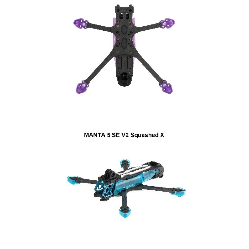 Axisflying Manta 5 SE V2 Frame Kit Squashed X / DC for FPV Cinematic Freestyle Drones