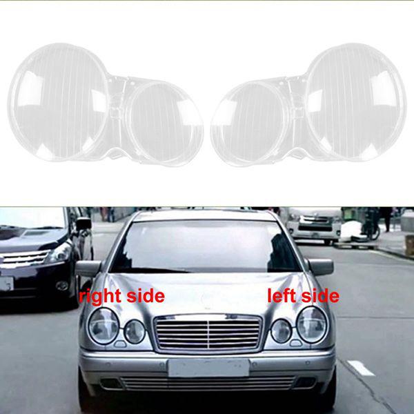Pair of Clear PC Car Headlight Covers for Left/Right Front - Fits Ben
