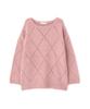 Proportion Body Dressing Eyelet Knit Pink Women's Sweater,