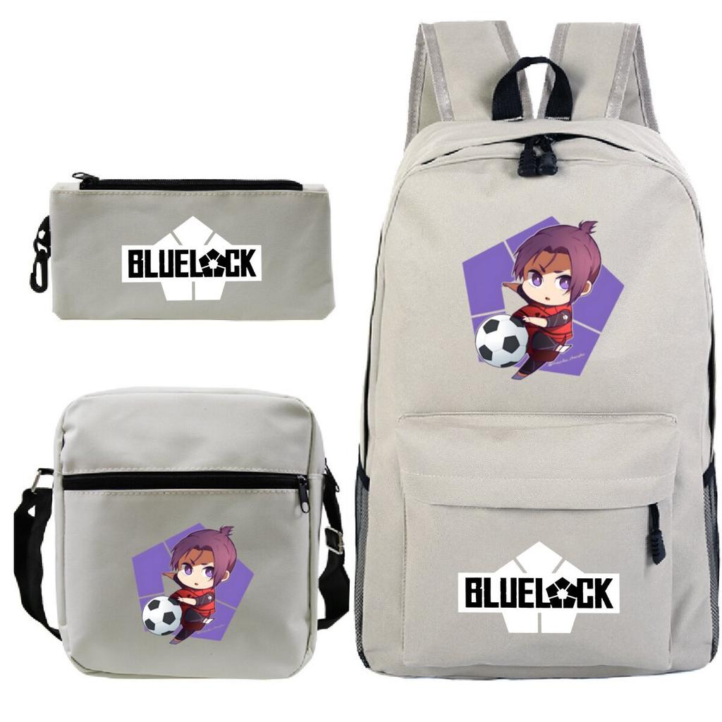 Japanese Cartoon Peripheral Printing Children'S Schoolbag, Primary And Secondary School Student Stationery Set, Shoulder Backpack Three-Piece Set