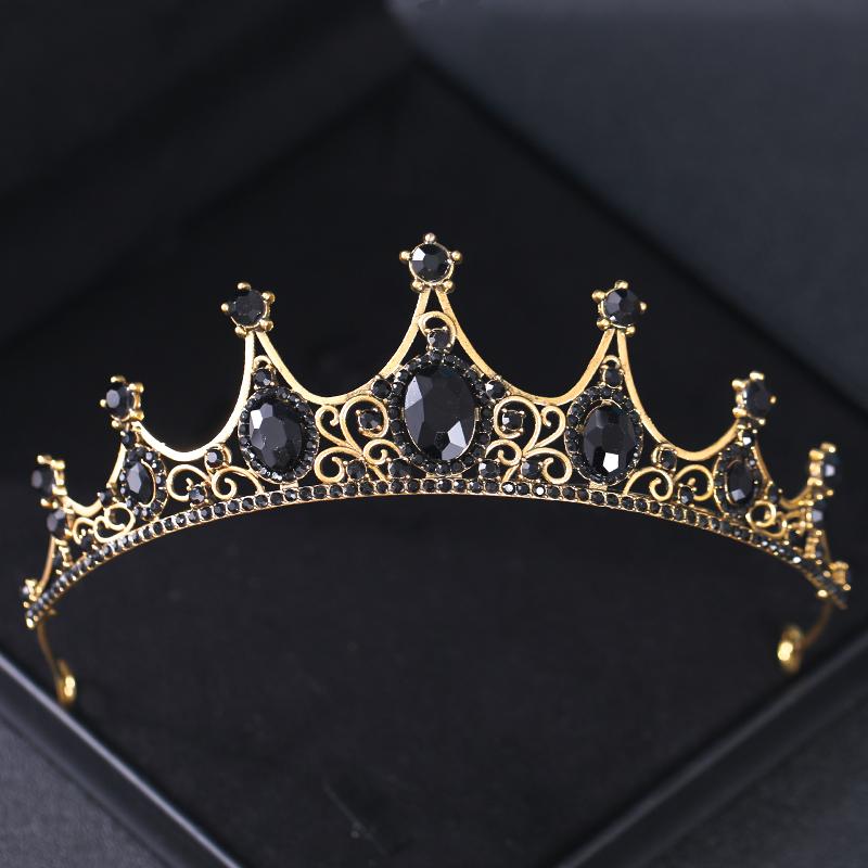 Baroque Vintage Crystal Rhinestone Tiaras And Crowns Diadems Headbands For Women Bride Wedding Hair Accessories Jewelry Band