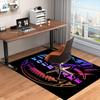 1PC Custom Name Football Player Artwork Theme Floor Mat Ideal for Living Room, Game Rooms, Office, Bedroom Floor Mat Playful Design