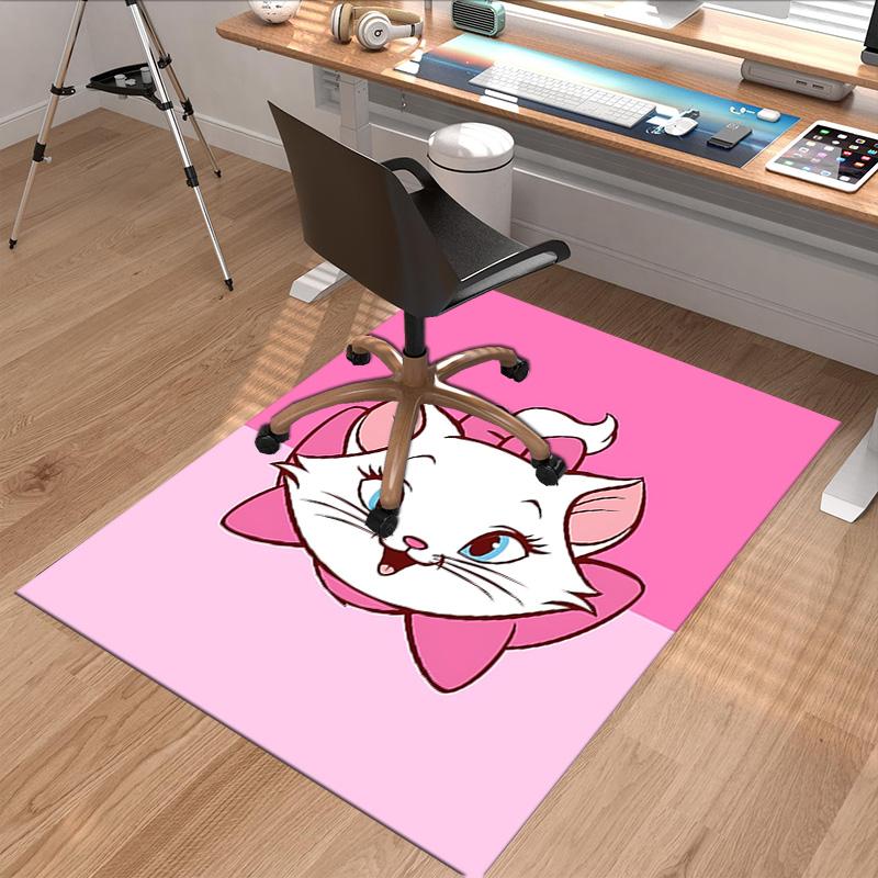 Pink Kitty Portrait Carpet For Playroom Bedroom Living Room Sofa Home Decorkids Game Area Rug Nonslip Floor Mat