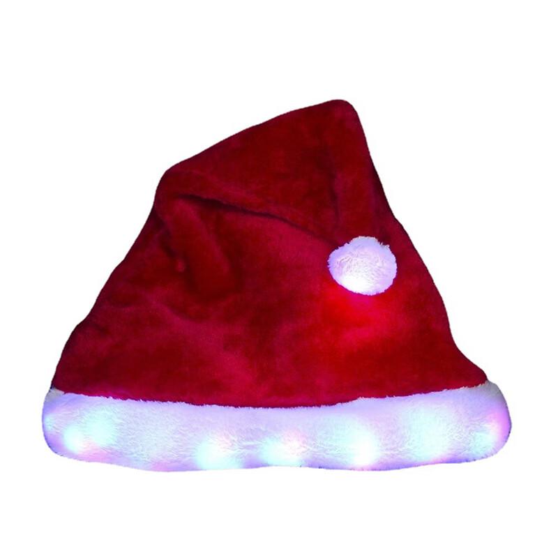 LED Luminous Plush Christmas Hat