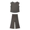 Summer Girls' Baby Ice Silk Set Girls' Baby Summer Loose Sleeveless Vest Top Pants Two-piece Set