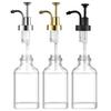 2026 New 500ml Transparent Glass Liquid Dispenser Coffee Syrup Container Bottle with Pumps Soap Dispenser and Bathroom 2pc A
