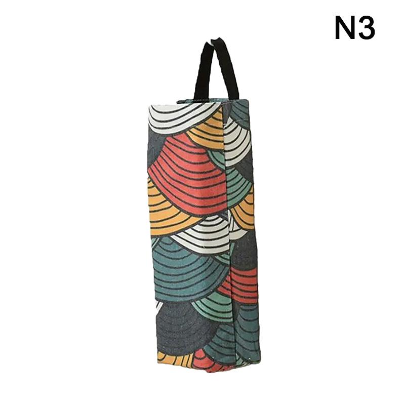Waste Bag Container Garbage Bag Holder Wall Hanging Large Capacity Pull Type Canvas Multipurpose Grocery Kitchen Supplies