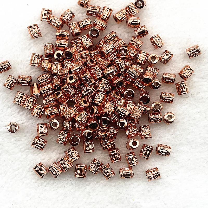100pcs/lot 6x5mm CCB Cylinder-shaped Spacer Beads for Jewelry Making DIY Handmade Accessories