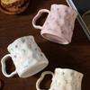 Light Luxury Ceramic Coffee Mug Floral Decoration Breakfast Cup Exquisite Milk Cup  Home Office Use