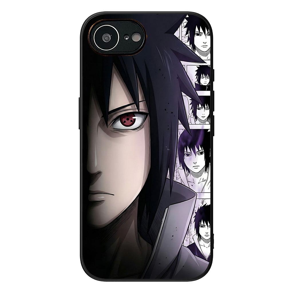 Kreslený obal na telefon Naruto Uchiha Sasuke pro Apple iPhone 16 15 14 Plus 13 12 Mini 17 Pro Max + ProMax 16E Air 16+ Pouzdro