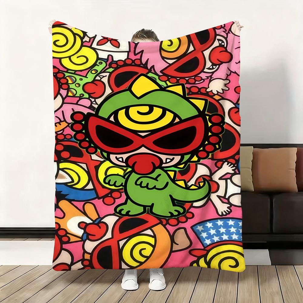 Cute H-Hysteric Mini Throw Soft Flannel Blanket Warm Knee Skin-Friendly Throw for Sofa Office Bed Traveling Winter Oversize