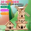 3D Puzzle Solar Windmühle Spielzeug Wissenschaftliches Spielzeug DIY Physik Bausatz für Kinder Modell Solarenergie Technologie Experiment Stem Bausatz