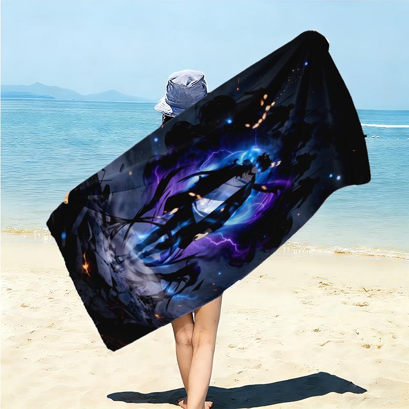 1Pc Shadow Warrior'S Rise Beach Towel Microfiber Beach Towel Thin Absorbent For Beach Swimming Yoga Bath Sports 0917144