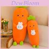 Adorable Carrot Bunny Plush Pillow Soft Down Cotton Stuffed Toy Perfect Gift For Girls