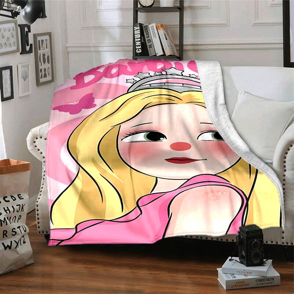 1pc Princess Crown Flannel Blanket Soft Warm Throw for Home, Office, Travel, All Season Cozy Bedding Gift, Office