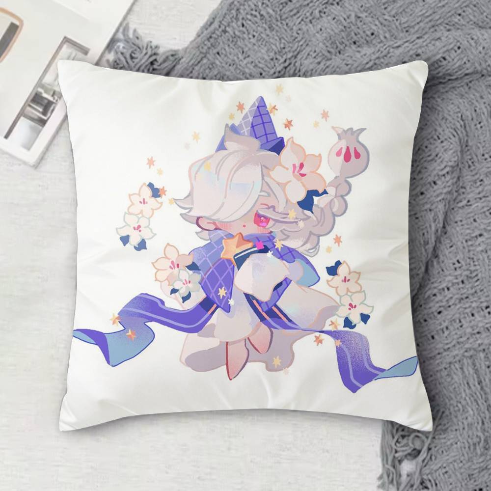 white lily cookie Doublesided Printed Square Decorative Cushion Cover for Sofa Living Room Home Decor