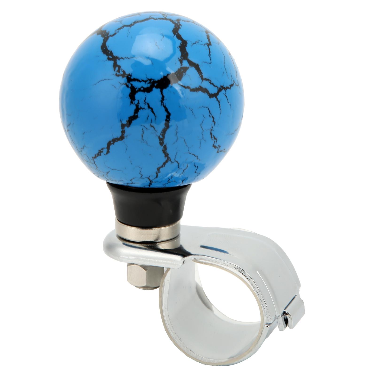

Steering Wheel Spinner Knob Power Turning Aid Ball Thunder Style for Cars Truck Tractor BoatBlue синий