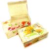 Les Trésors De Lily [K5033] - Set of 3 Nesting Souvenir Boxes 'Jardin Botanique' Orange Pink Beige