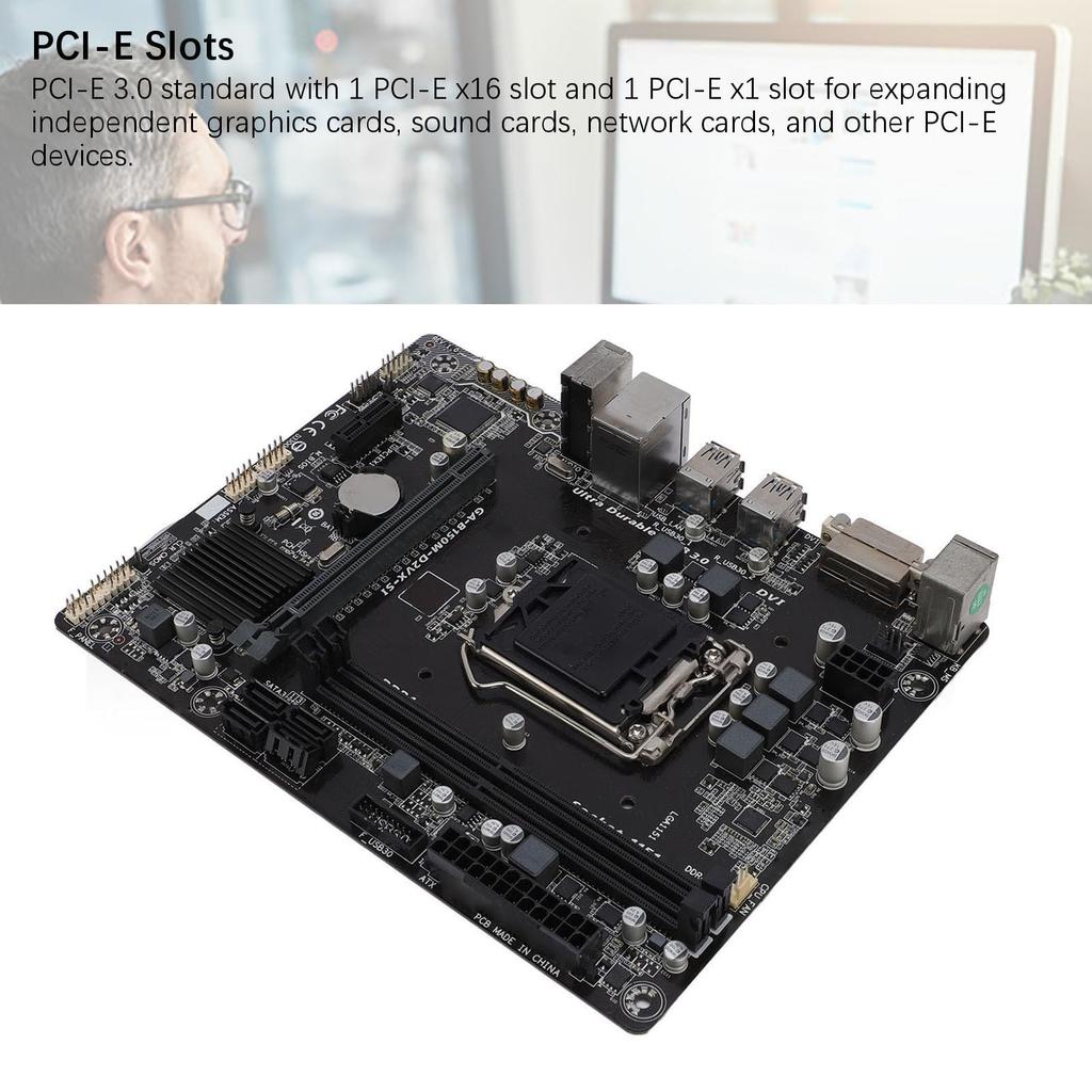 Double DDR4 memory LGA 1151 CPU Realtek ALC887 sound DVI PCIE power Realtek Gigabit Ethernet motherboard, slot, 8-channel chip, output, 3.0, 5-phase