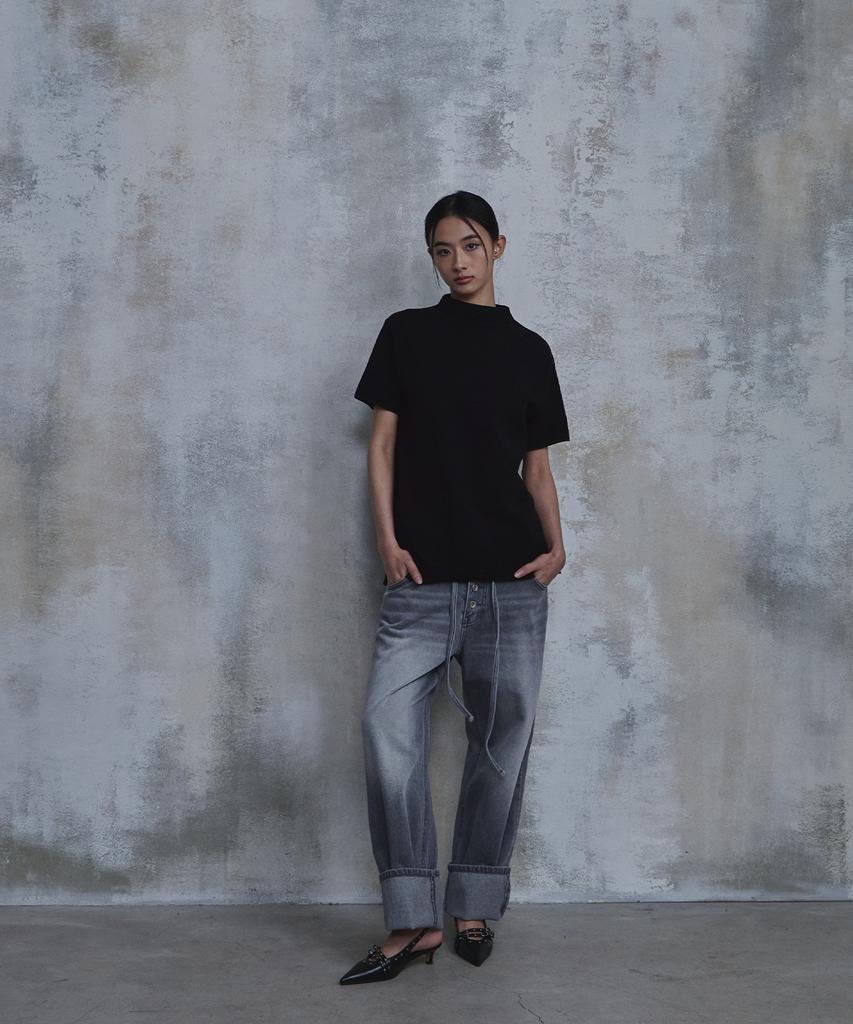 PARADIGMFILM [Ep.02] Mock Neck Half Knit (Black)