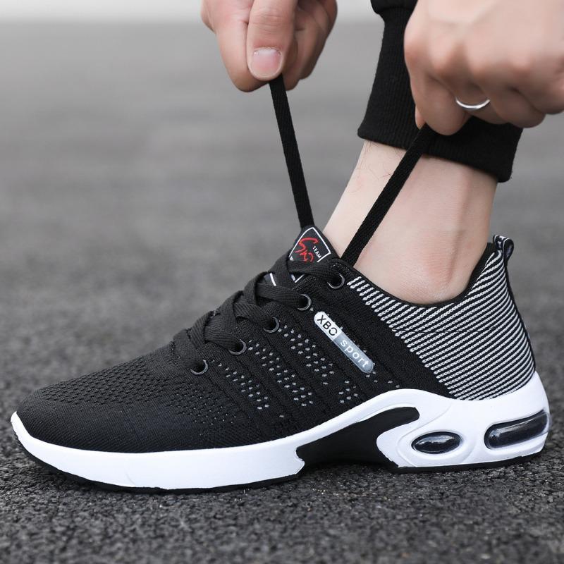 Men's shoes summer new sports shoes men's lace-up breathable running shoes lightweight casual shoes