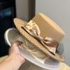 French Hat for Women British Name Warm Face Small Flat Brim Dinner Hat Autumn and Winter New Bow Jazz Hat Trend