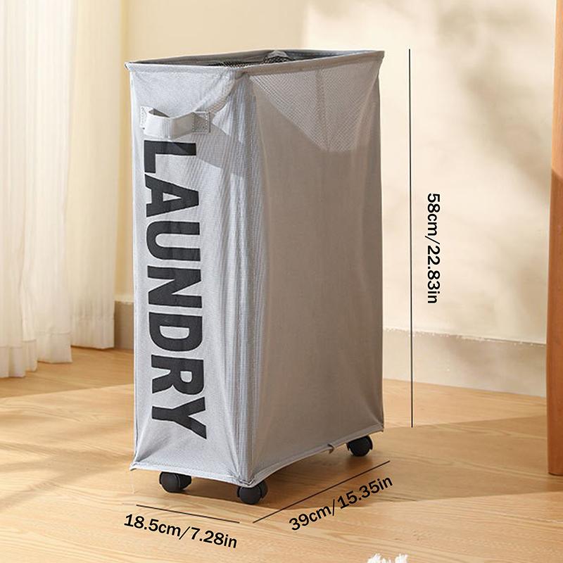 1Pcs Laundry Basket With Wheels Large Capacity Yoga Mat Storage Basket Multifunctional Waterproof Dirty Clothes Storage Bag