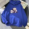 Anime Jujutsu Kaisen Hoodie Japan Satoru Gojo and Panda Print Hoodies Unisex Oversize Sweatshirts Unisex Warm Fleece Cartoons Hoody
