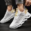 Running Shoes Men Lightweight Outdoor Training Flat Gym Shoes Soft-Sole Fashionable Lace Up Casual Mesh Tennis Shoes for Men