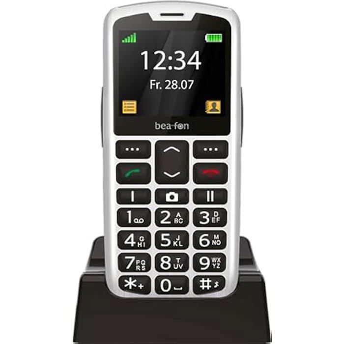 Téléphone numérique - BEAFON - SL260 - Écran 2,2 pouces - Poids 90 g - Couleur Noir, Argent