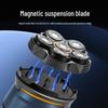 Magnetic Six-Blade Hair Clipper Self-Shaver for Bald Heads with Digital Display