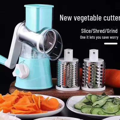 Multifunctional 3-in-1 Roller Vegetable Cutter, Shredder, and Slicer for Potatoes and Carrots