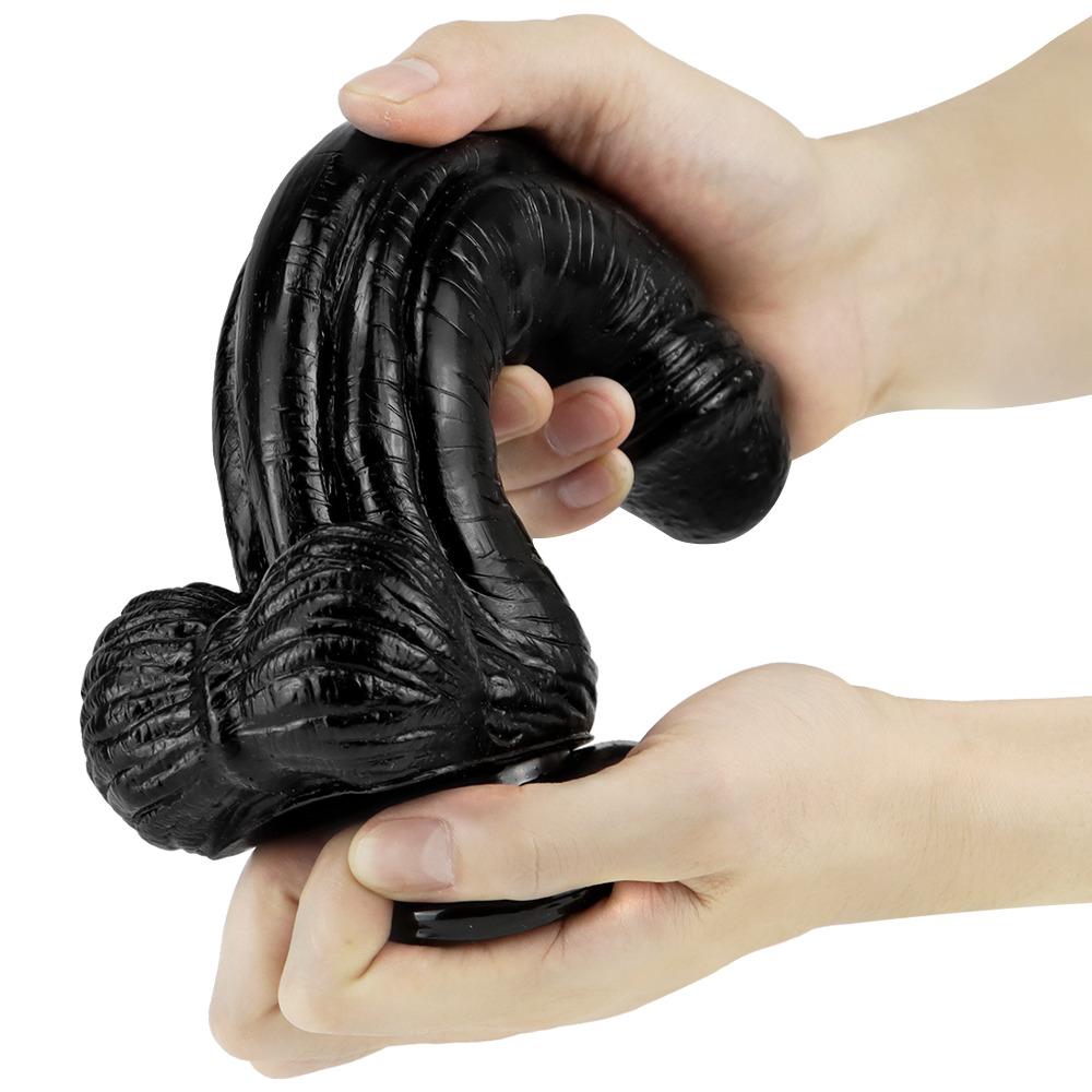 24cm 6 Color Big Black Dick Anal Plug Adult Sex Toy Fisting Realistic Penis BDSM Strapon Dick Pegging Femdom Women's Masturbator