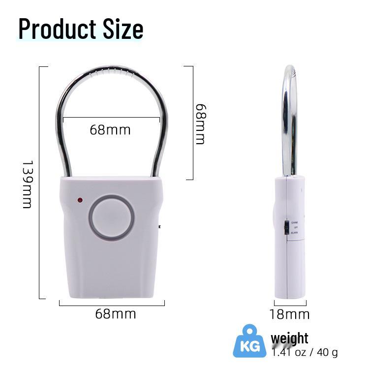 Indoor Anti-Theft Door Handle Alarm Sensor & Doorbell for Home Security