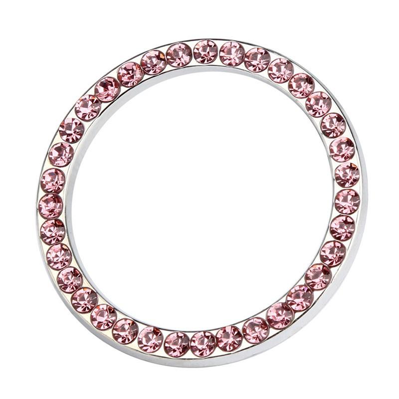 Arrive At The Car Model Durable Car Automatic Key To Start Switching Metal Diamond Decorative Rings