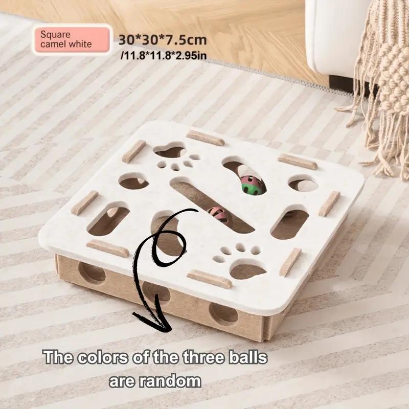 Katzenpuzzle Spielzeug Filz Puzzlebox Katze Bewegungsspielzeug mit Ball Indoor Sport Unterhaltung Jagd Katzenspielzeug für Wohnungskatzen