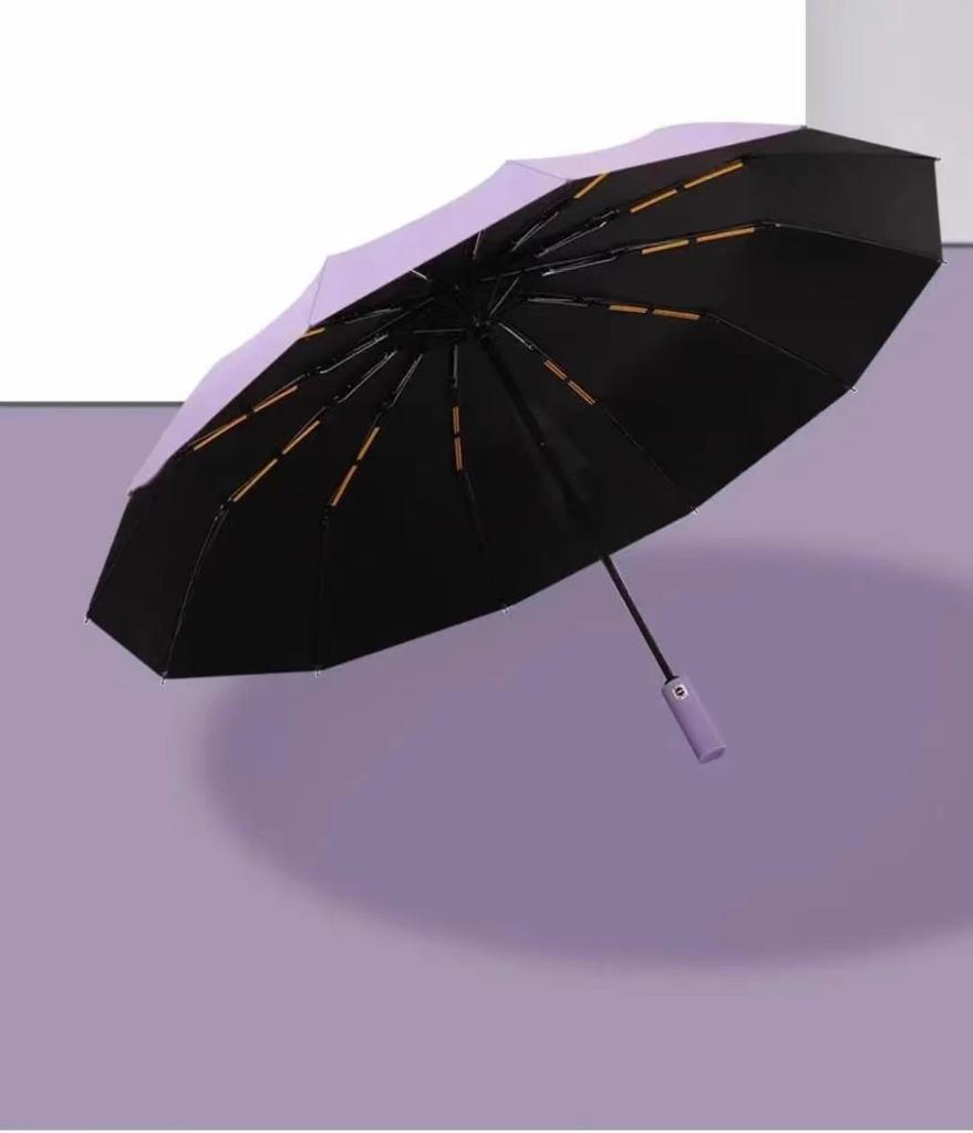 Guarda-chuva de Sol UV de Vinil - Guarda-sol de Dobra Automática para Todo o Tempo com Proteção Solar