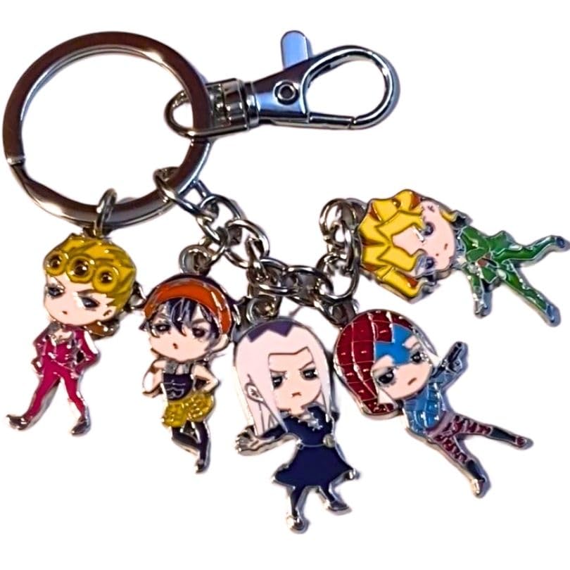 

JoJo s Bizarre Adventure Golden Wind Keychain Metal Strap Keyring [Actual Photograph]
